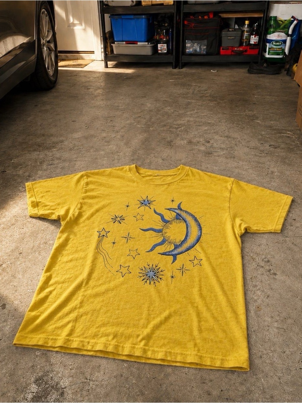 Yellow Celestial Graphic Tee - Men's Shirt